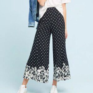 Anthropologie Floral Wide Leg Casual Pants Flowy Boho 4